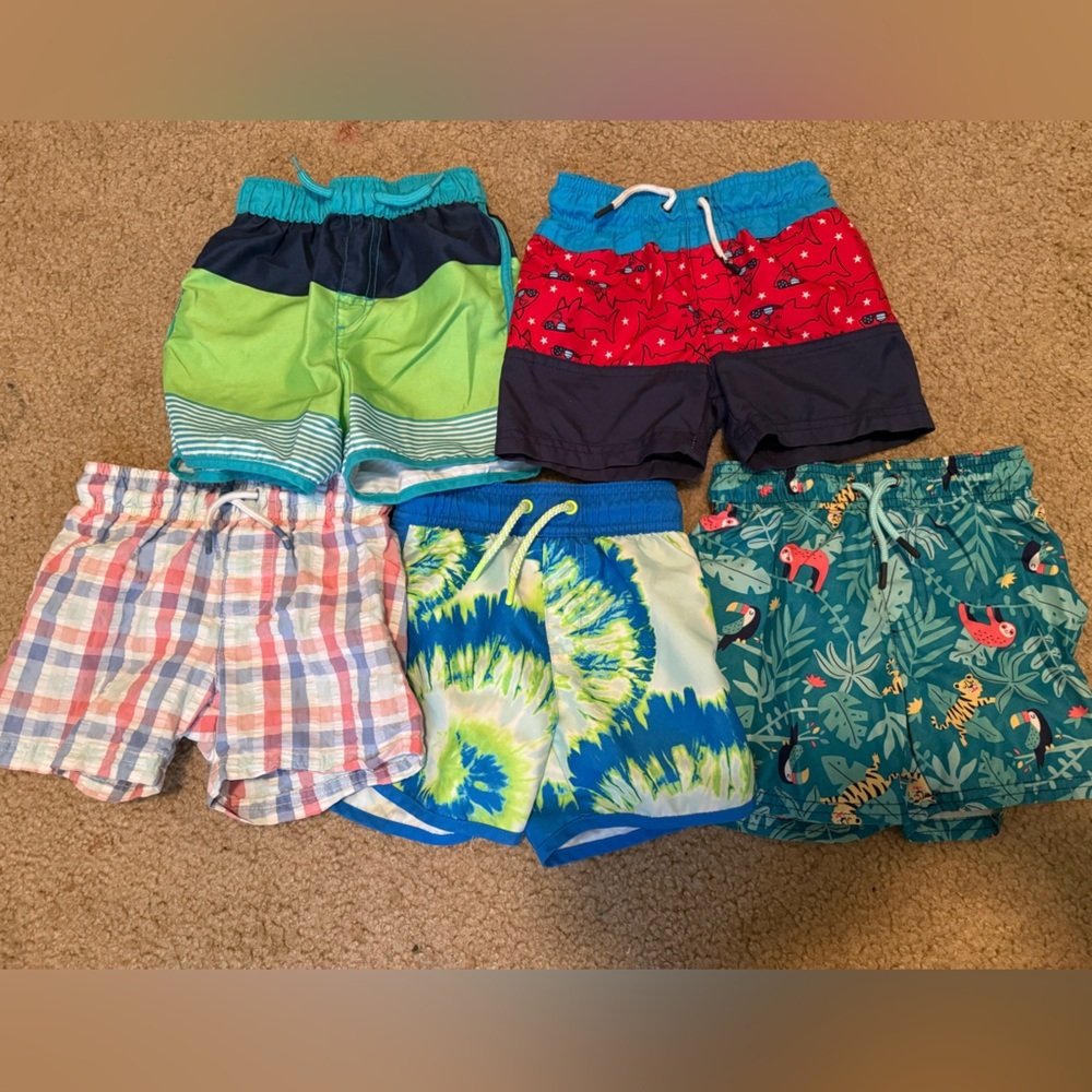 Boys 2t Swim Trunks (5 Pair)